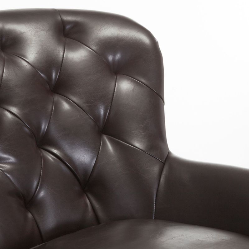 Mya Diamond Tufted Club Chair by Christopher Knight Home - Dark Grey Fabric Club Chair