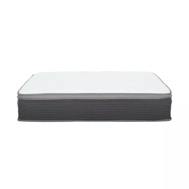 Equilibria 12 in. Medium Memory Foam & Pocket Spring Hybrid Euro Top Bed in a Box Mattress, King