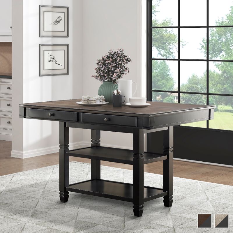 Vilalba Counter Height Dining Table - Natural/Black