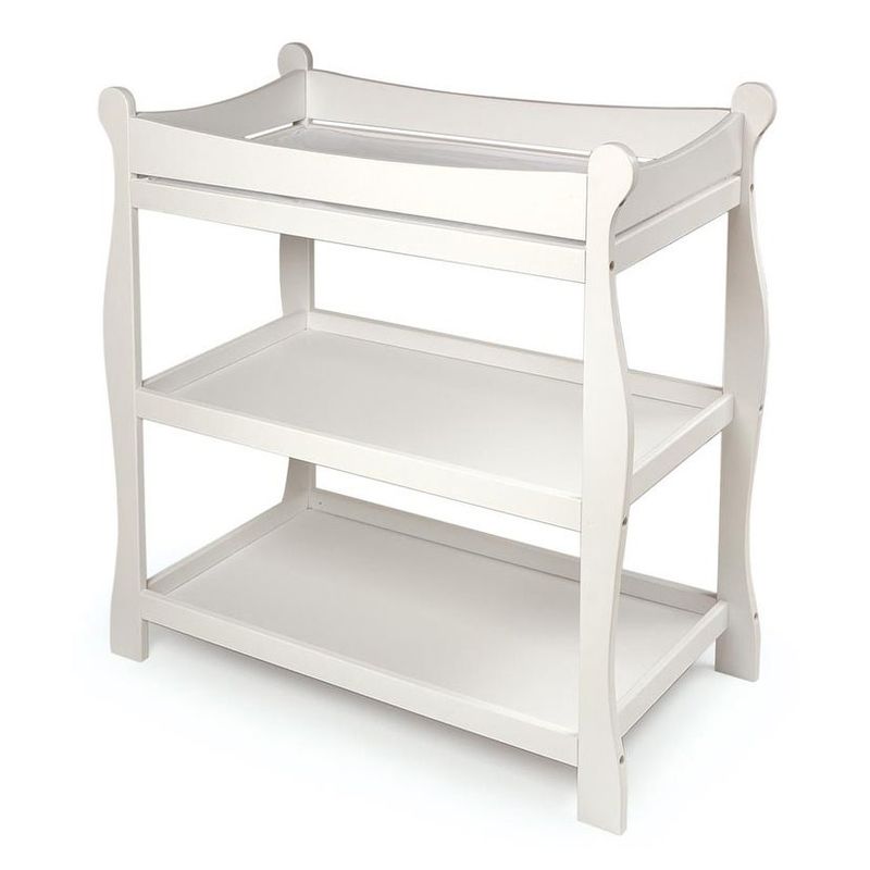 Badger Basket Sleigh Style Baby Changing Table - Gray
