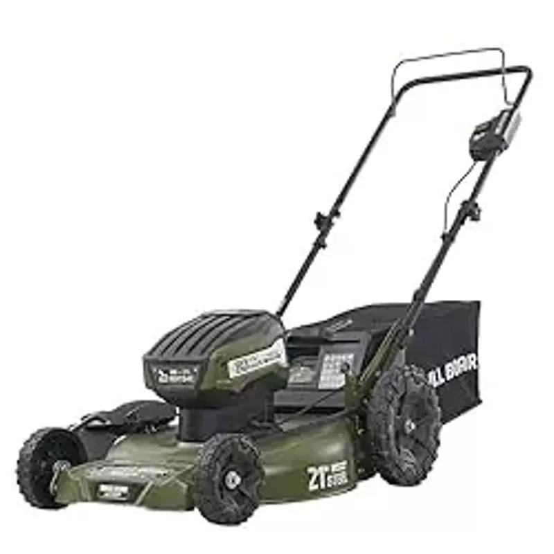FULL BOAR 80V Brushless 21 in. 3-in-1 Cordless Battery Walk Behind Push Lawn Mower, 2 Batteries (5.0Ah) +1 Charger Included