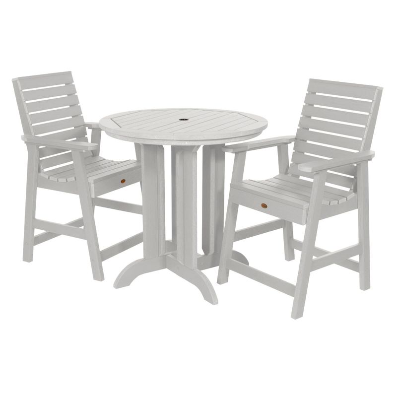 Mandalay 3-piece Round Counter-height Dining Set by Havenside Home - Whitewash