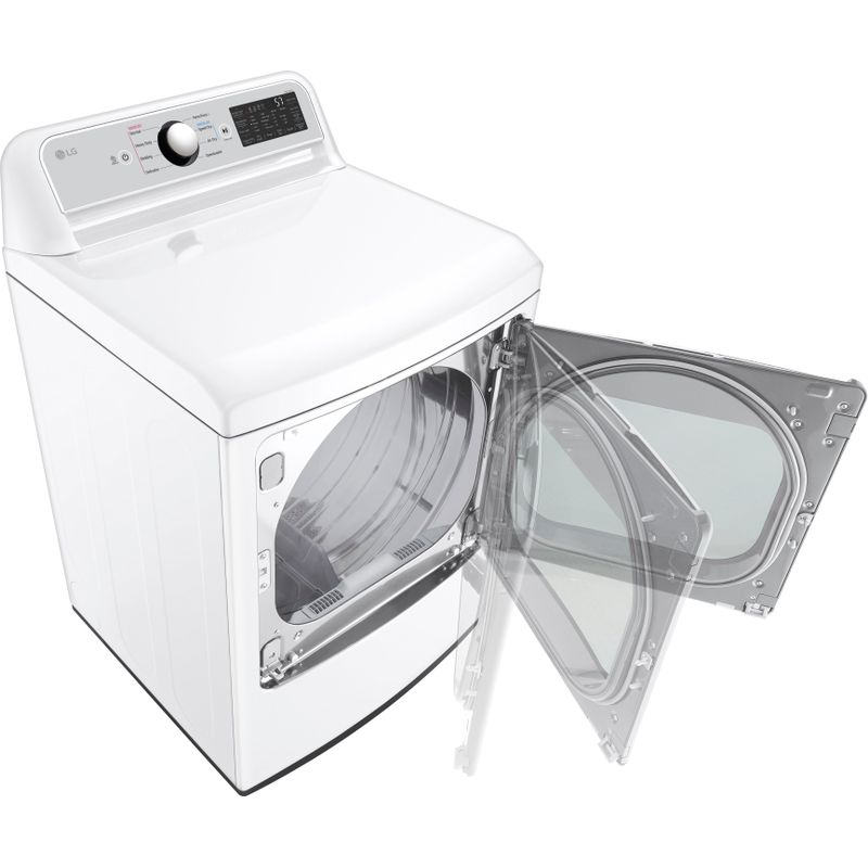 Alt View Zoom 15. LG - 7.3 Cu. Ft. Smart Gas Dryer with EasyLoad Door - White