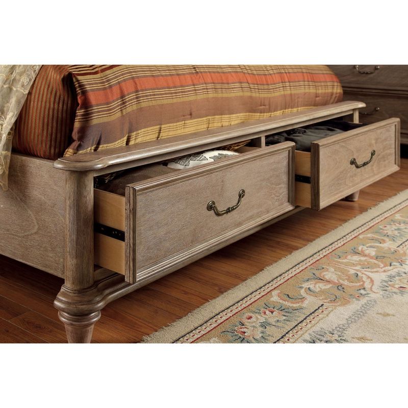 Furniture of America Pury Rustic Brown Solid Wood 2-piece Bedroom Set - Queen