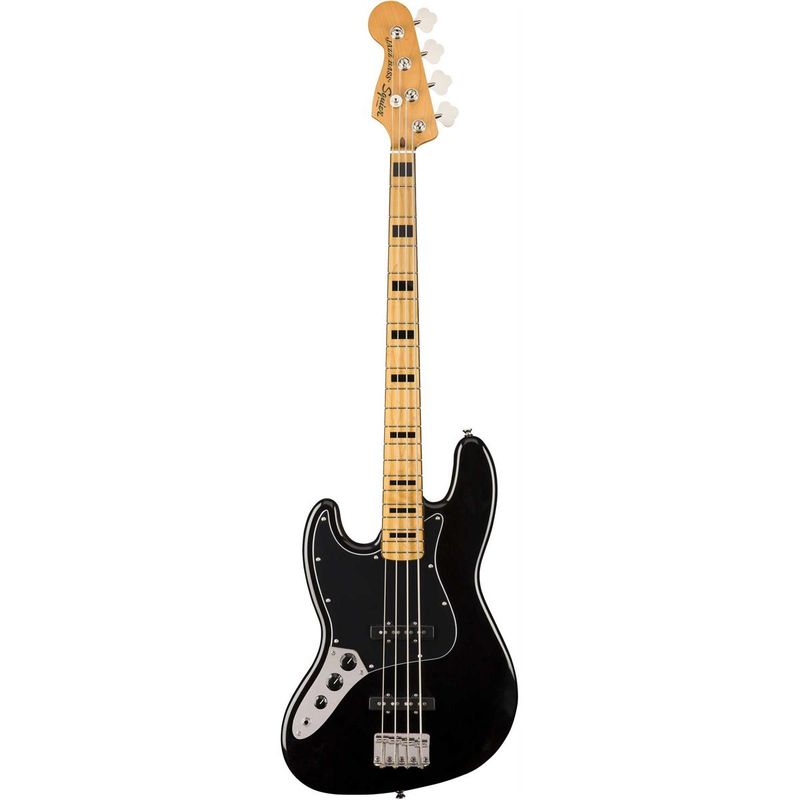 Squier Classic Vibe '70s Jazz Bass Left-Handed Electric Guitar, Maple Fingerboard, Black