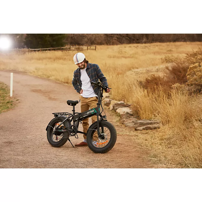 GoTrax - Z4 Pro Foldable Ebike w/ up to 50 mile Max Operating Range and 28 MPH Max Speed - Black