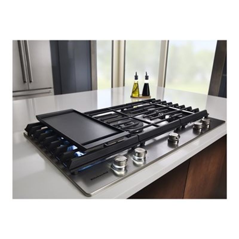 KitchenAid - 36"Built-In Gas Cooktop - Stainless steel