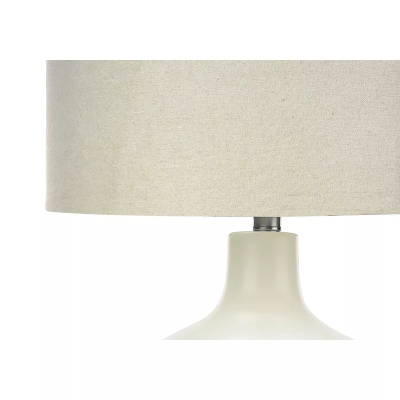 Lighting - 25"H Table Lamp Cream Ceramic / Ivory Shade