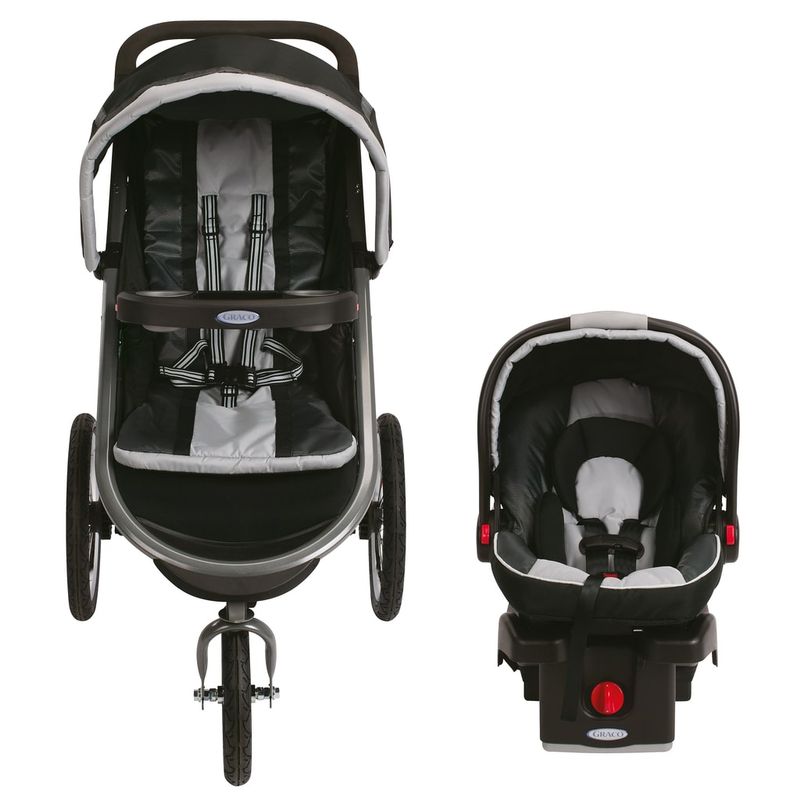 Graco Fastaction Fold Jogger Click Connect Travel System in Gotham - Gotham