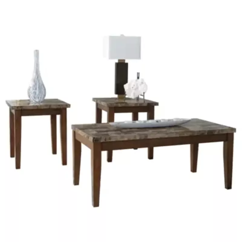 Warm Brown Theo Occasional Table Set (3/CN)