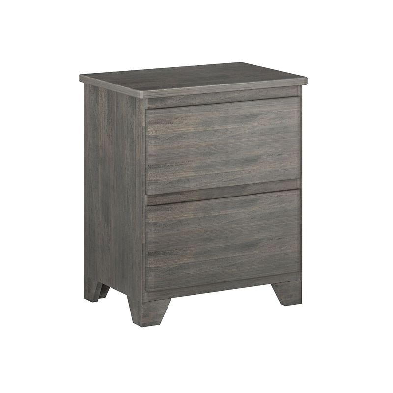 Max & Lily Farmhouse Nightstand with 2 Drawers - White