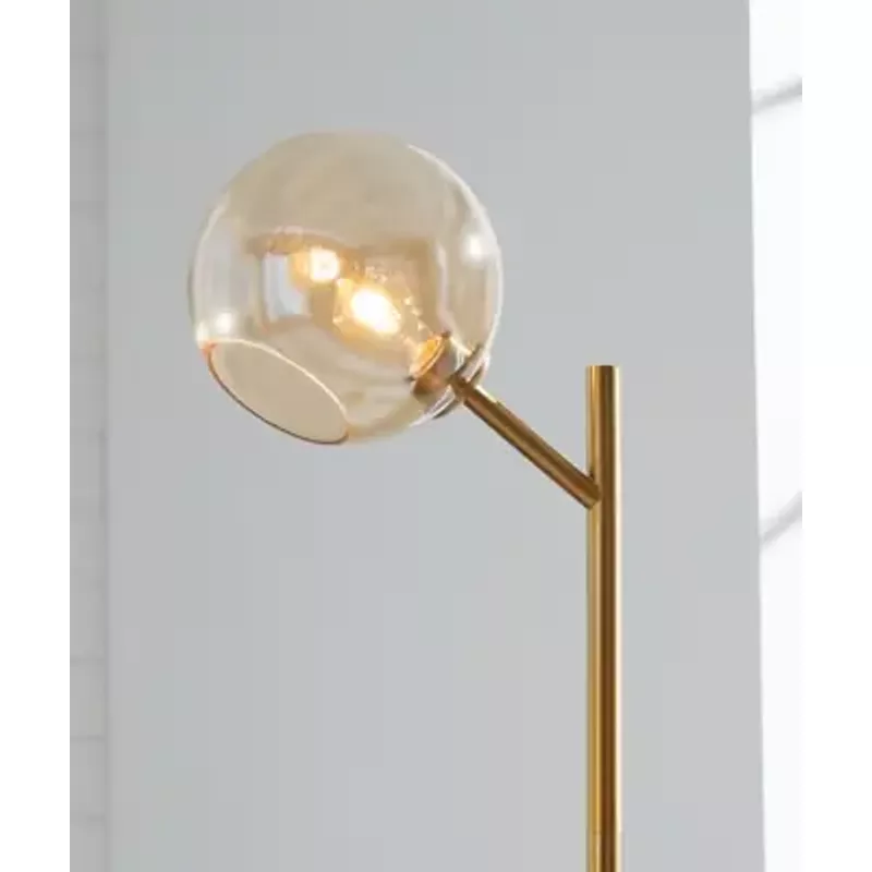 Amber/Gold Finish Abanson Metal Floor Lamp (1/CN)