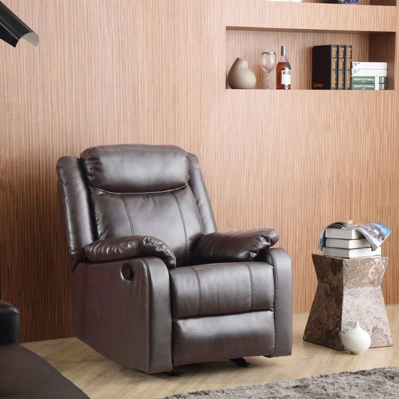 Copper Grove Zug Faux Leather Rocking Recliner - Pearl