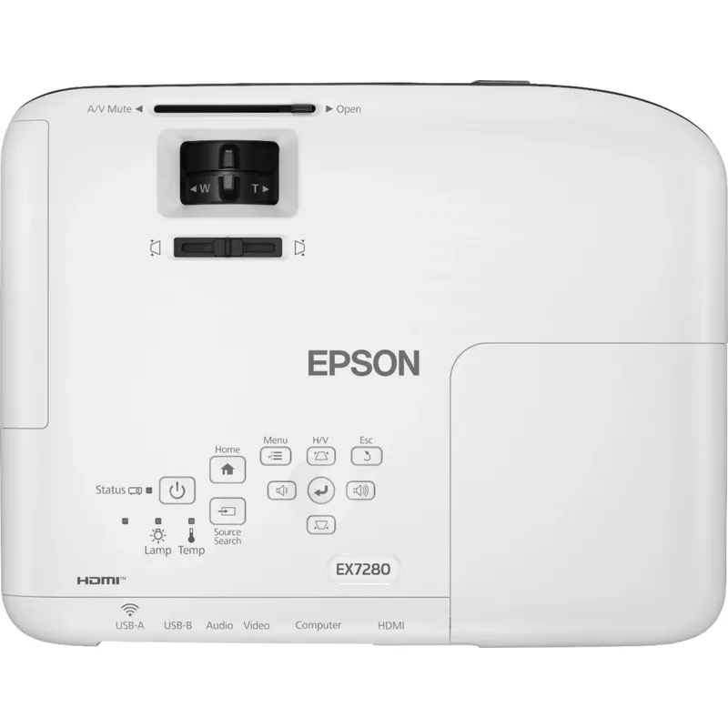 Epson - Pro EX7280 3LCD WXGA Projector with Built-in Speaker - White