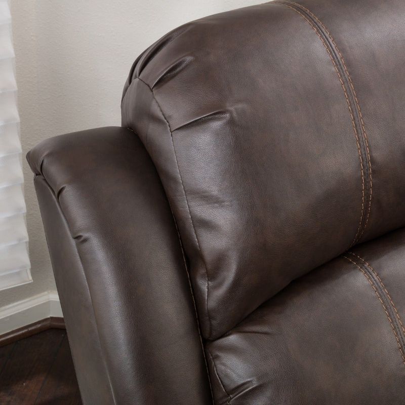 Charlie Bonded Leather Glider Recliner by Christopher Knight Home - Brown