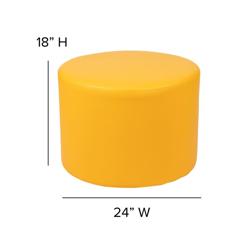 18x24 Large Soft Seating Collaborative Circle for Classrooms/Common Area - Yellow