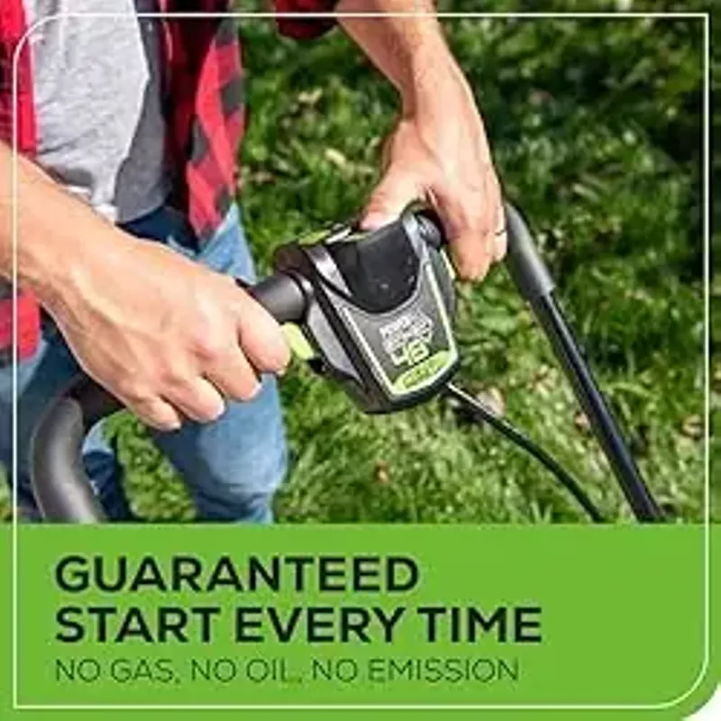 Greenworks 2 x 24V 20" Brushless Cordless (Push) Lawn Mower + Blower (320 CFM) + 12" String Trimmer, (2) 5.0Ah Batteries and Charger Included (125+ Compatible Tools)