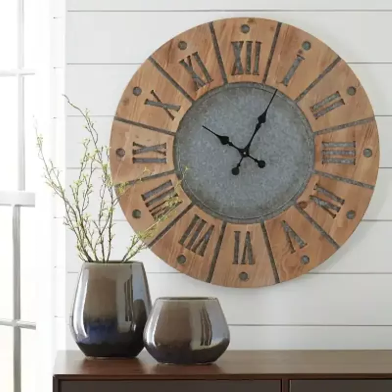 Antique Gray/Natural Payson Wall Clock