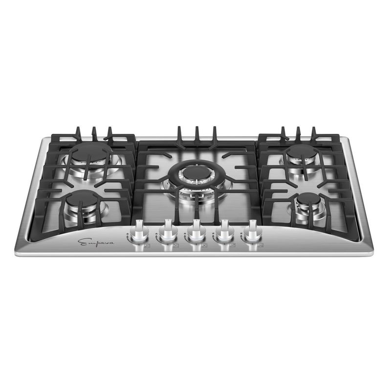 2 Piece Kitchen Package with 30" Gas Cooktop & 30" Ducted Under Cabinet Range Hood - N/A - Silver