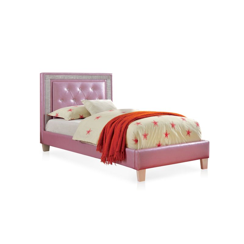 Furniture of America Fima Contemporary Purple Full Platform Bed - Purple