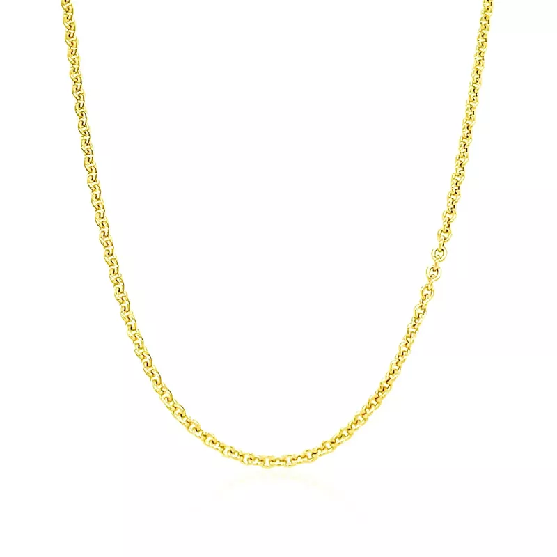 14k Yellow Gold Forsantina Lite Cable Link Chain 1.9mm (16 Inch)