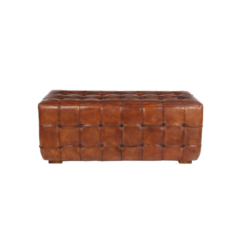 Brown Teak Traditional Bench 20 x 48 x 18 - Brown
