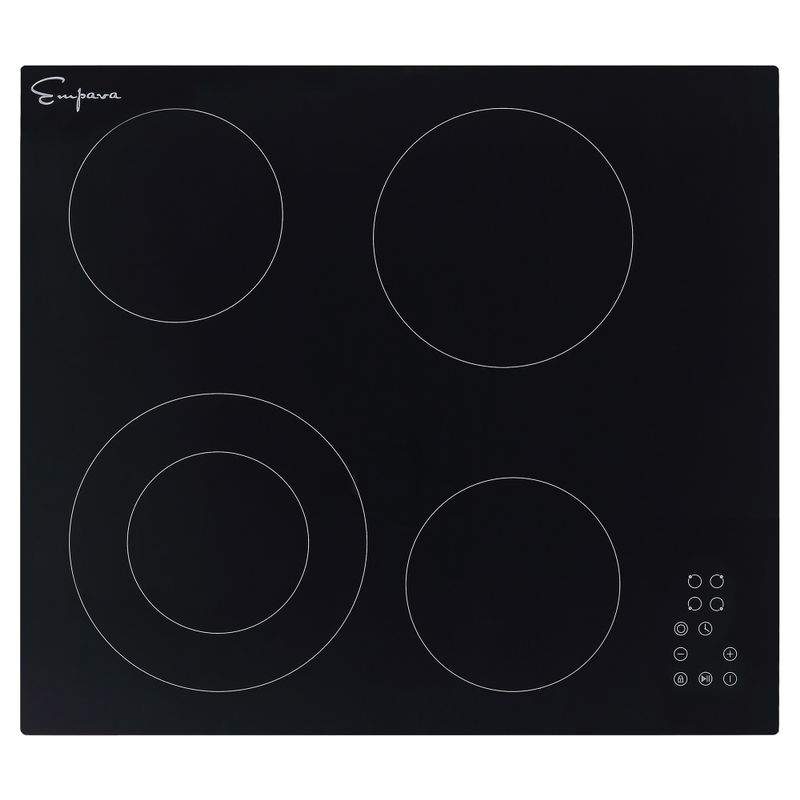 2 Piece Kitchen Appliances Packages Including 24" Radiant Electric Cooktop and 30" Under Cabinet Range Hood - Black