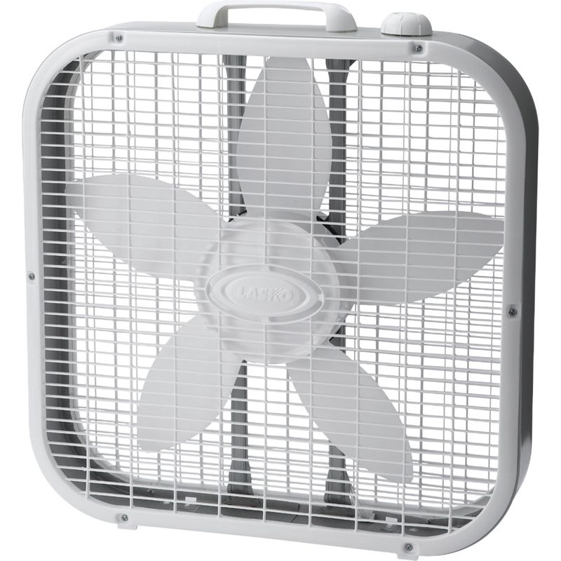 Front Zoom. Lasko - 20 in. Air Circulating Box Fan with 3 Speeds - White