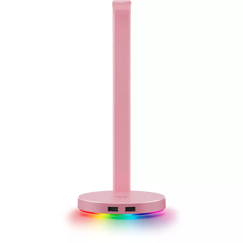 Razer - Base Station V2 Chroma USB Hub Headset Stand with USB 3.1 Hub and 7.1 Surround Sound powered by Chroma™ RGB - Quartz