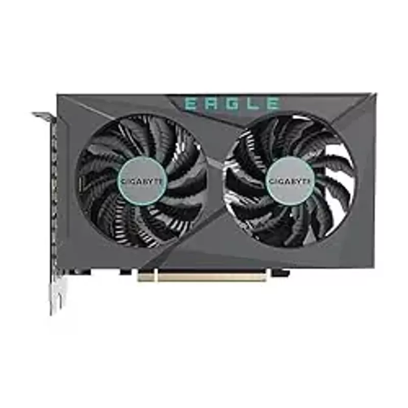 GIGABYTE GeForce RTX 3050 Eagle OC 6G Graphics Card, 2X WINDFORCE Fans, 6GB GDDR6 96-bit GDDR6, GV-N3050EAGLE OC-6GD Video Card