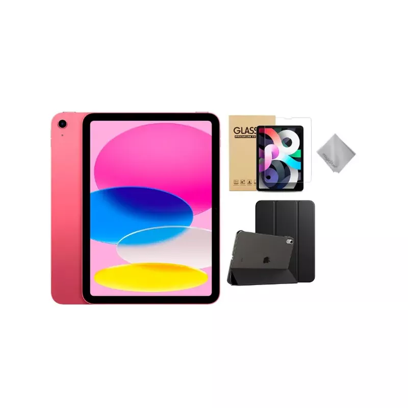 Apple 10th Gen 10.9-Inch iPad (Latest Model) with Wi-Fi - 256GB - Pink With Black Case Bundle
