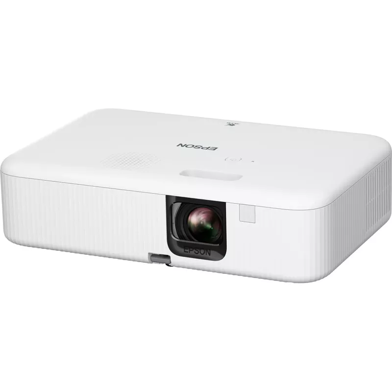 Epson - EpiqVision Flex CO-FH02 Full HD 1080p Smart Streaming Portable Projector, 3-Chip 3LCD, Android TV, Bluetooth - White