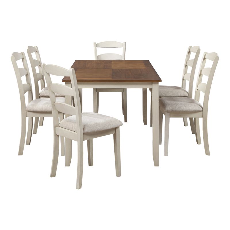 West Lake 66" 7-pc. Dining Table Set - Antique Natural Top