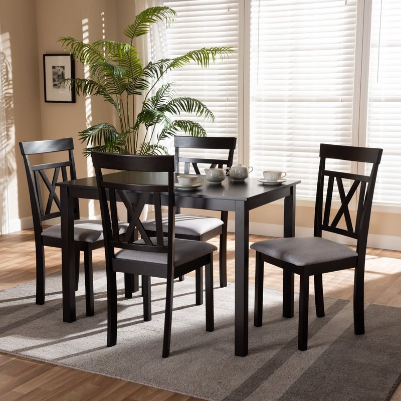 Copper Grove Echium Contemporary 5-Piece Dining Set - Grey