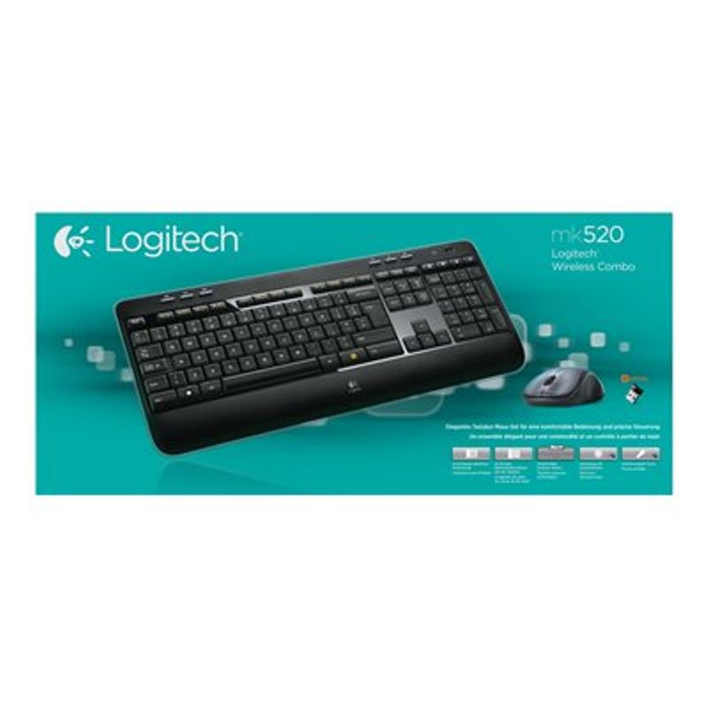 Logitech Mk520 Wireless Black Keyboard And Mouse