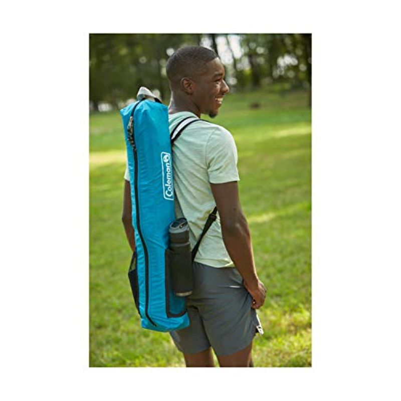 Coleman Go Shade Backpack Sun Shade | 7 x 7 Beach Shade | Portable Sun Shelter, Blue