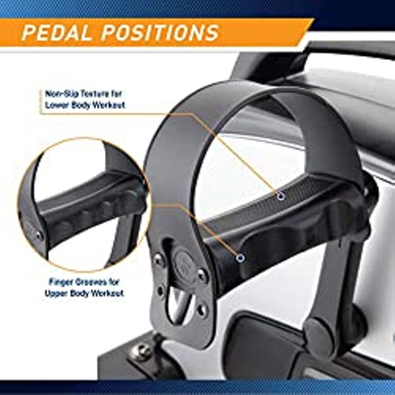 Marcy Portable Magnetic Mini Cycle Compact Under-Desk Pedal Cardio Exerciser NS-9200, Black Orange White, One Size