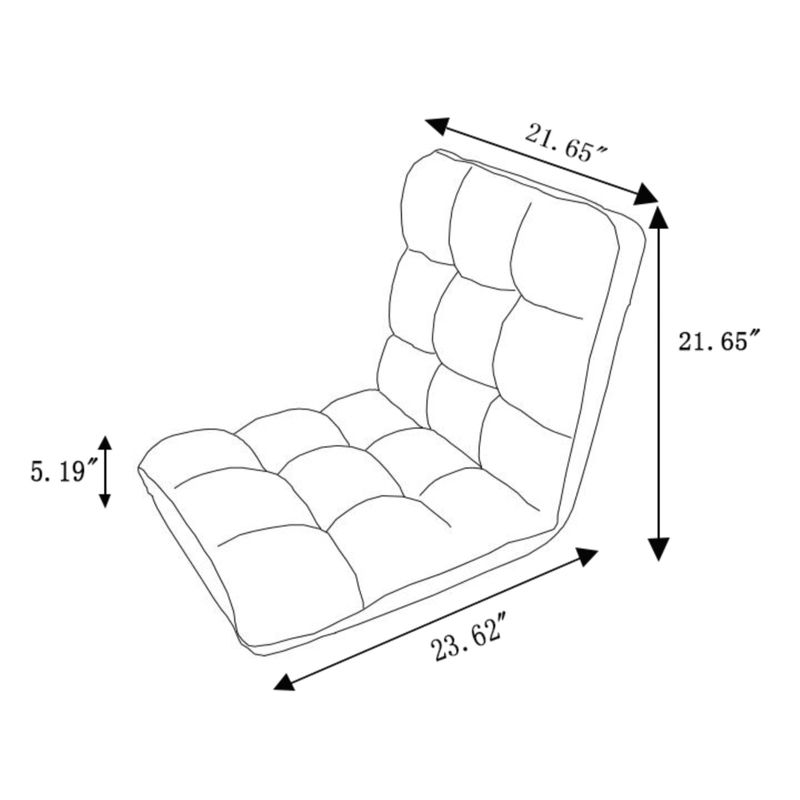 Loungie Microplush Recliner Gaming Chair Adjustable Floor Mat - Black