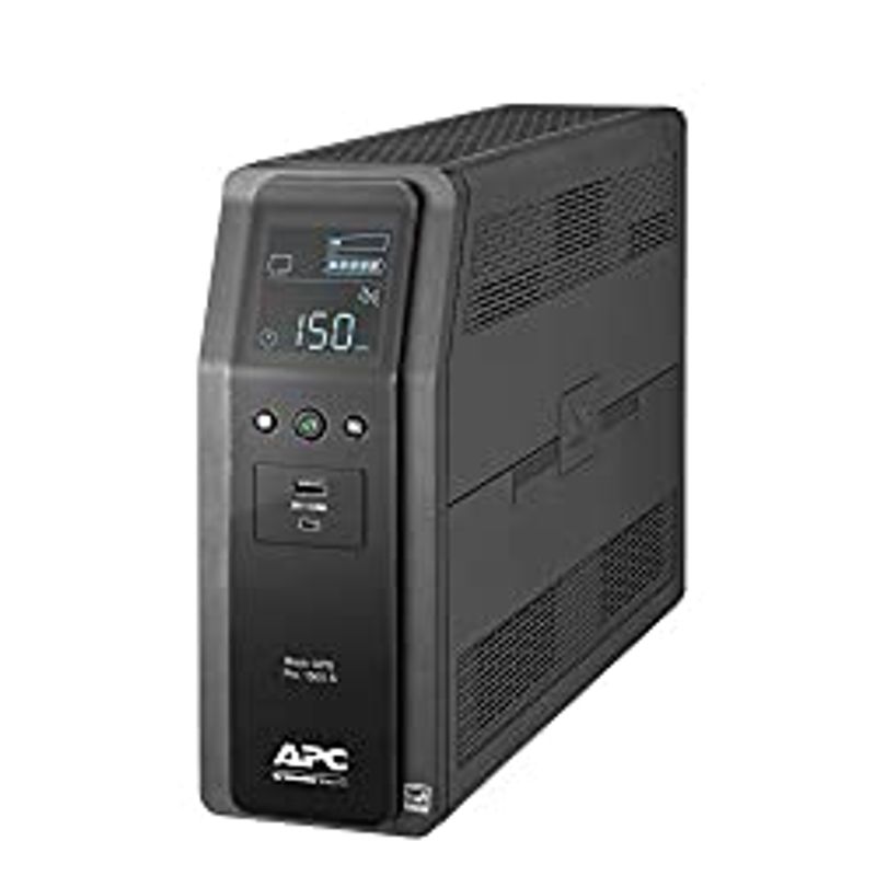 APC UPS 1500VA Sine Wave UPS Battery Backup, BR1500MS2 Backup Battery Power Supply with AVR, (2) USB Charger Ports 1500VA