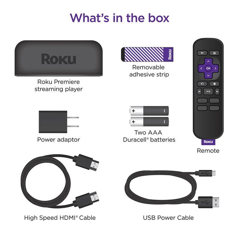 Roku - Premiere 4K Streaming Media Player - Black