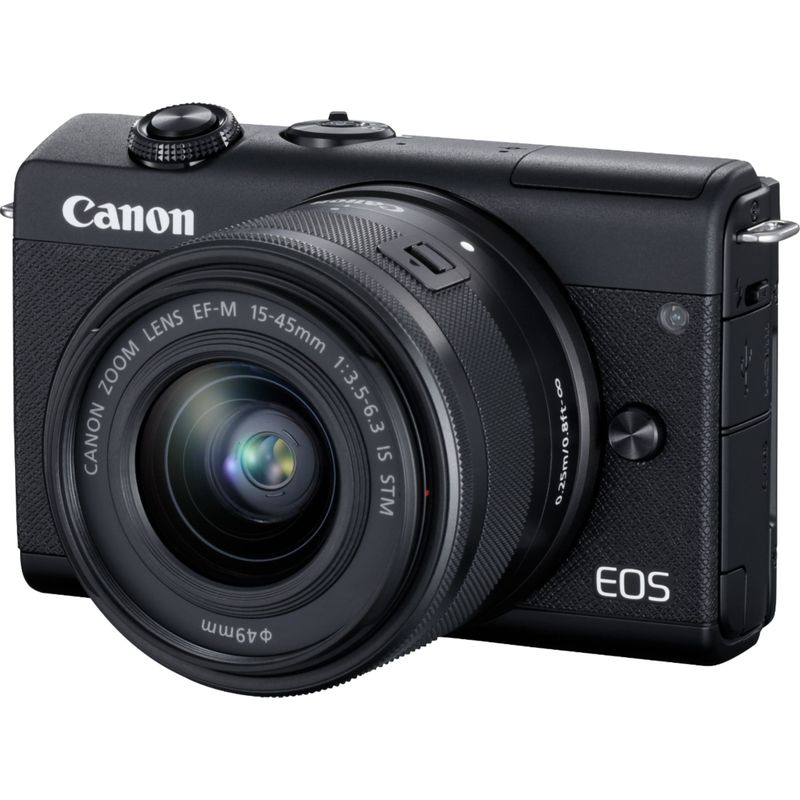 Alt View Zoom 20. Canon - EOS M200 Mirrorless Camera with EF-M 15-45mm Lens Content Creator Kit - Black