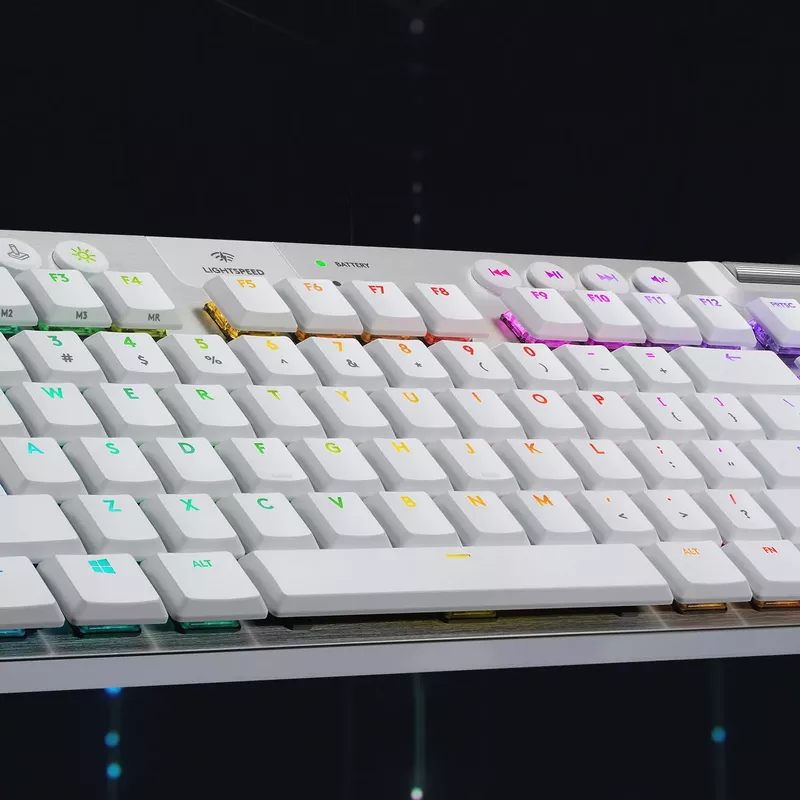 Logitech - G915 LIGHTSPEED TKL Wireless Mechanical GL Tactile Switch Gaming Keyboard with RGB Backlighting - White