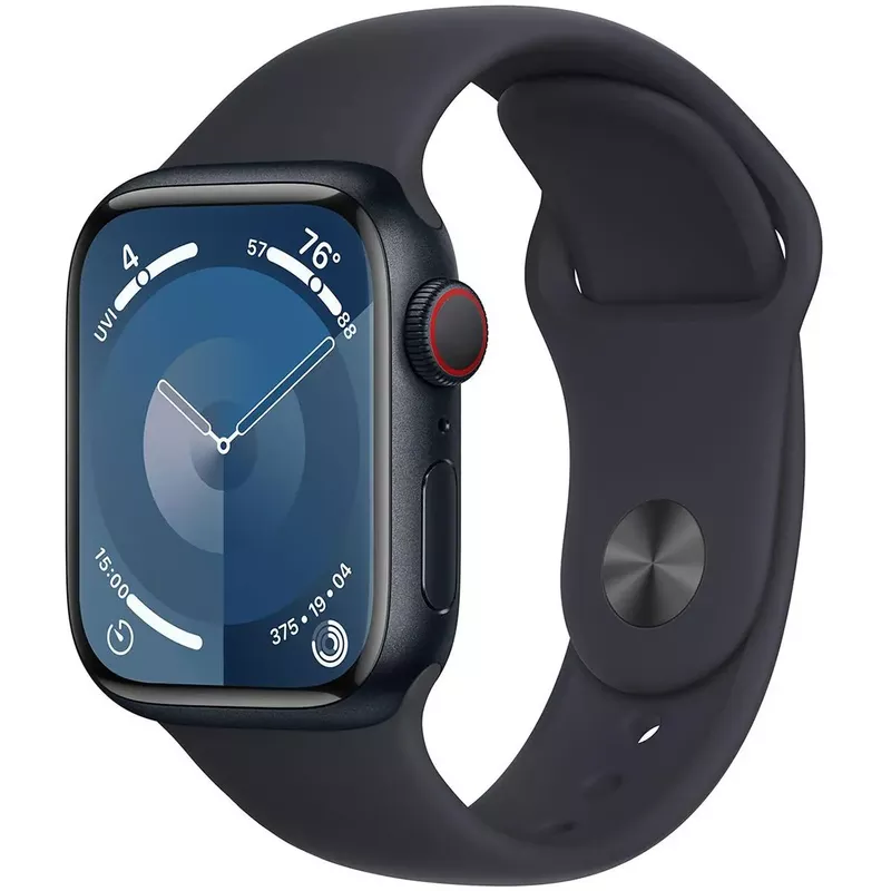 Apple Watch Series 9 GPS + Cellular Aluminum Case, - Starlight Case - 45mm - Small/Medium Strap - Sta