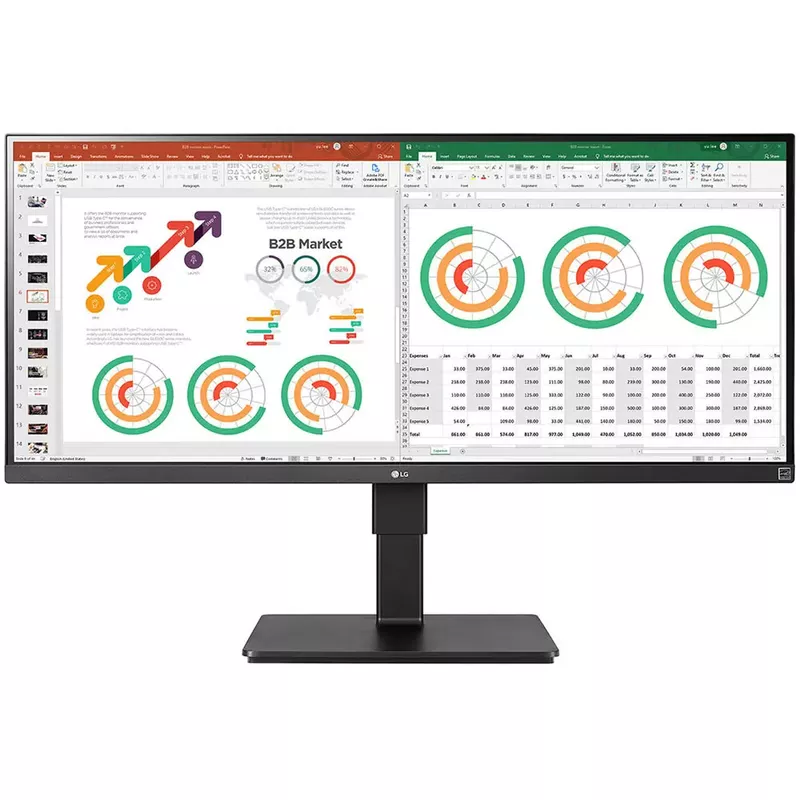 LG 34” IPS QHD UltraWide Monitor, Black