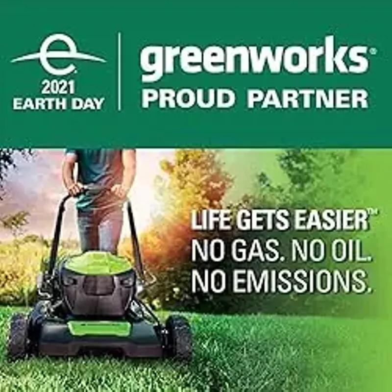 Greenworks - 24V (2x24V) 21-Inch Self-Propelled Lawn Mower (2 x 5.0Ah Batteries and Charger Included) - Green