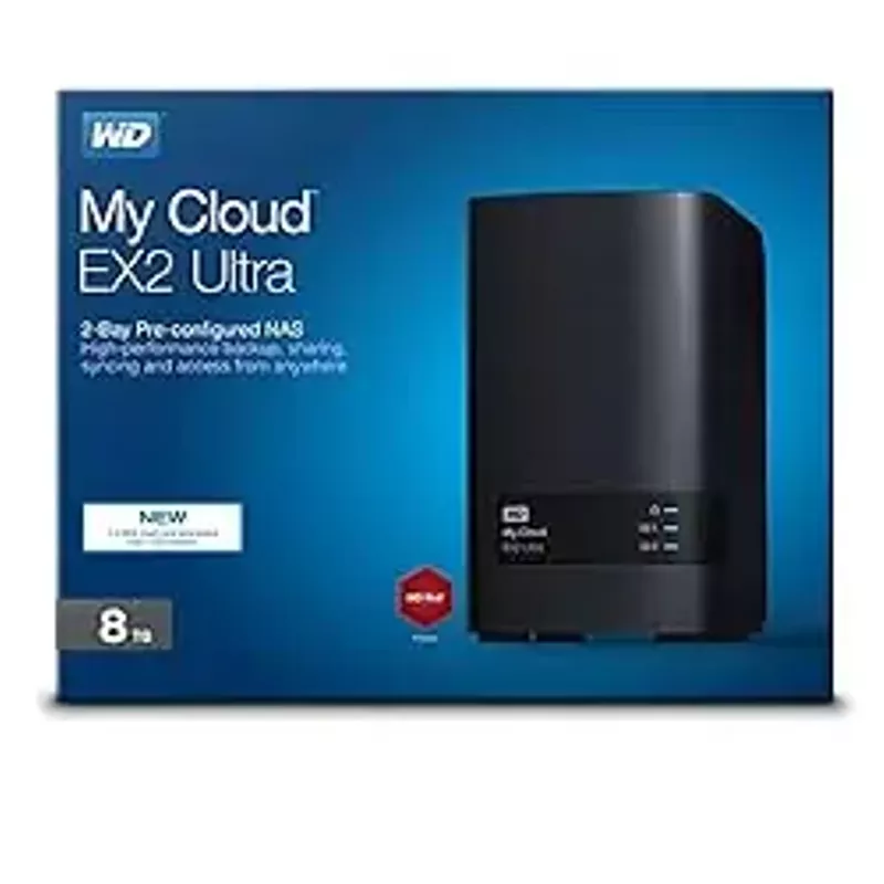 WD - My Cloud Expert EX2 Ultra 2-Bay 8TB External Network Attached Storage (NAS) - Charcoal