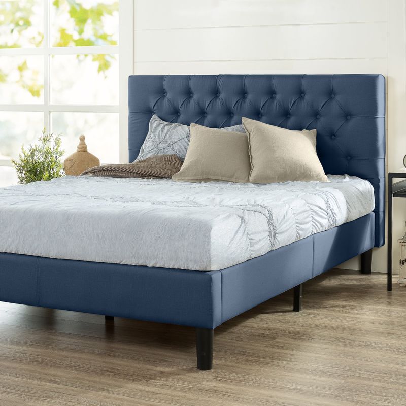 Priage by ZINUS Upholstered Button-tufted Platform Bed Frame - Taupe - King