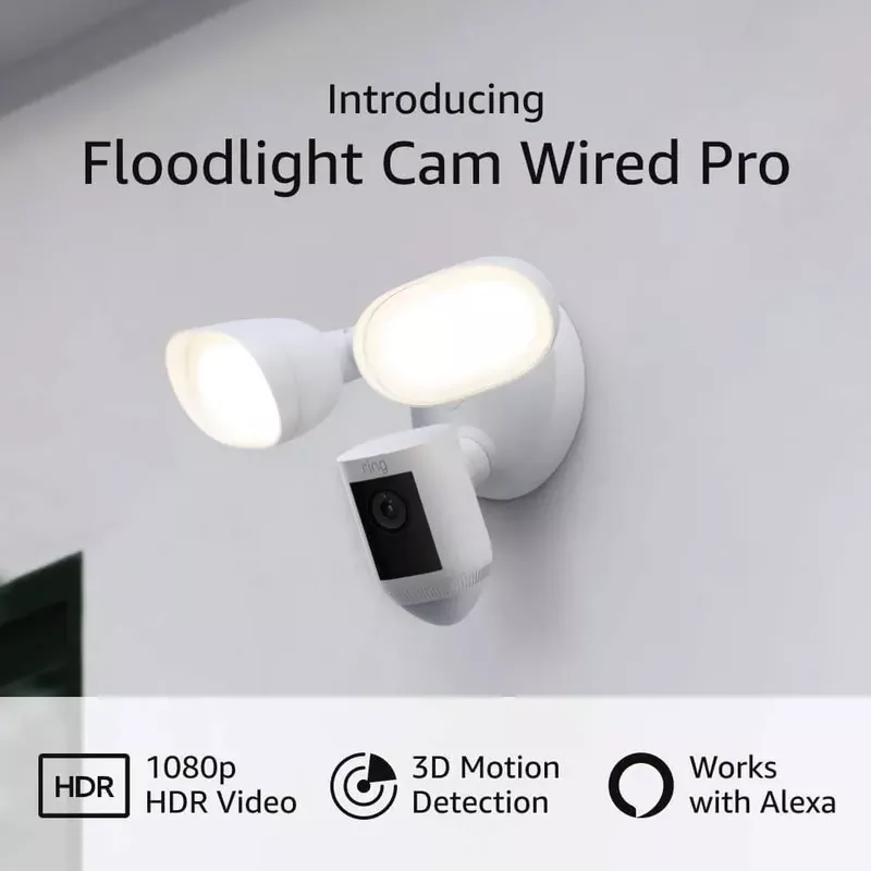 Ring Floodlight Cam Wired Pro - White