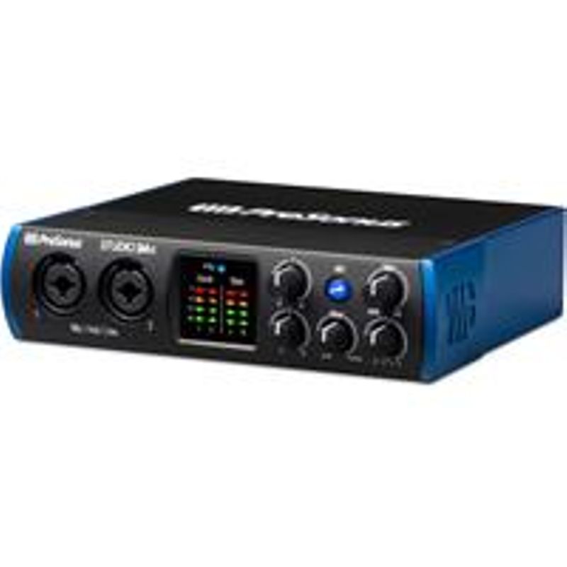 PreSonus Studio 24c 2x2 Portable Ultra-High Definition USB Type-C Audio/MIDI Interface with XMAX-L Preamps and Studio One Artist...