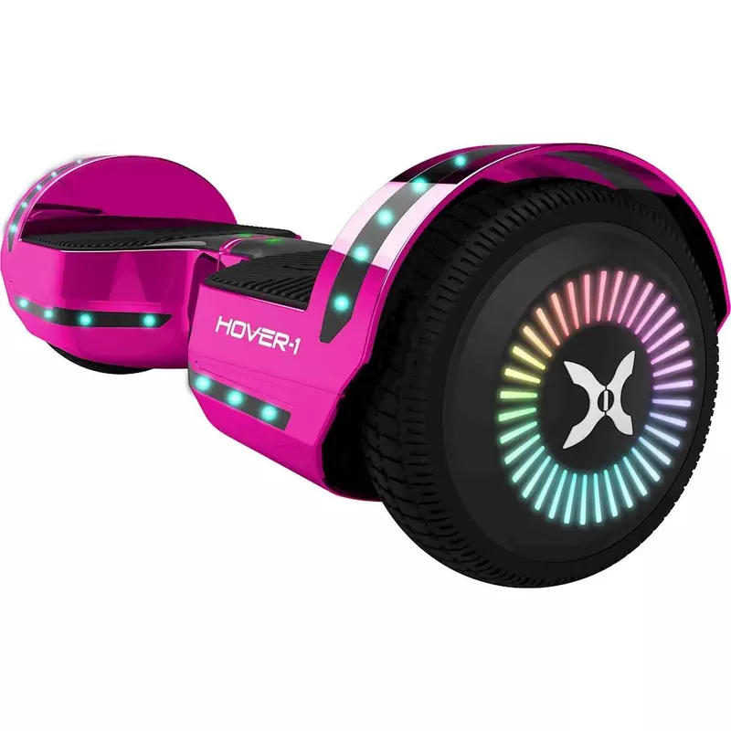 Hover-1 - Chrome 2.0 Electric Self-Balancing Scooter w/6 mi Max Operating Range & 7 mph Max Speed - Pink